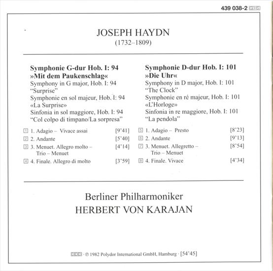 Haydn - Symphony No. 94  No. 101 - Karajan, Berlin PO - Deutsche Grammaphon - File0251.jpg