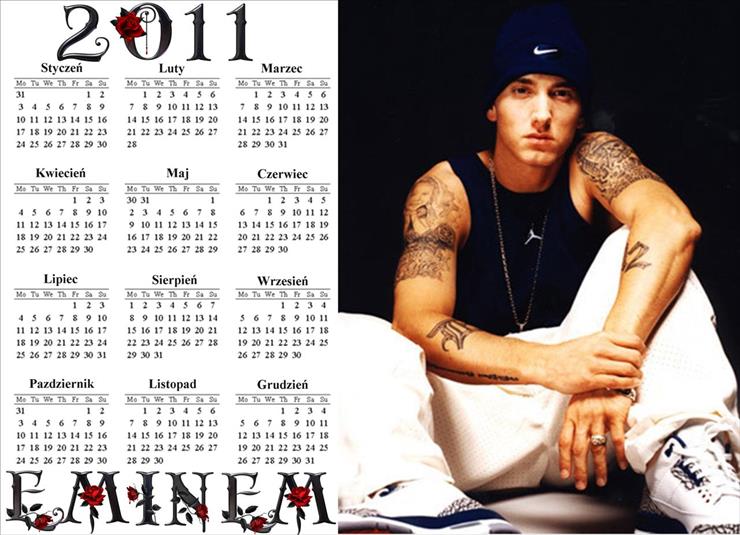 Kalendarze 2011 - eminem 2011 kalendarz.jpg