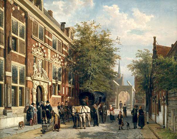 cornelis springer - 1817 - 1891 - Cornelis Springer - Een blik op Hoorn -.jpg