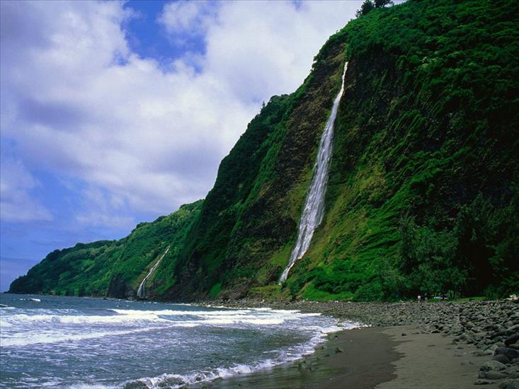 Stany Zjednoczone - Kaluahine Waterfall, Waipio Valley, Hamakua Coast, Hawaii1600x1200.jpg