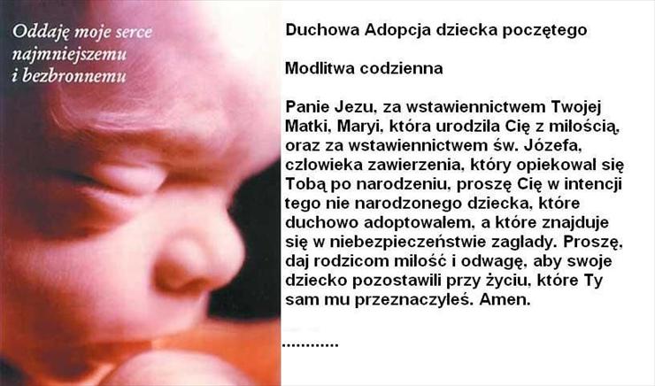 Duchowa adopcja - Duchowa adopcja dziecka poczętego....JPG