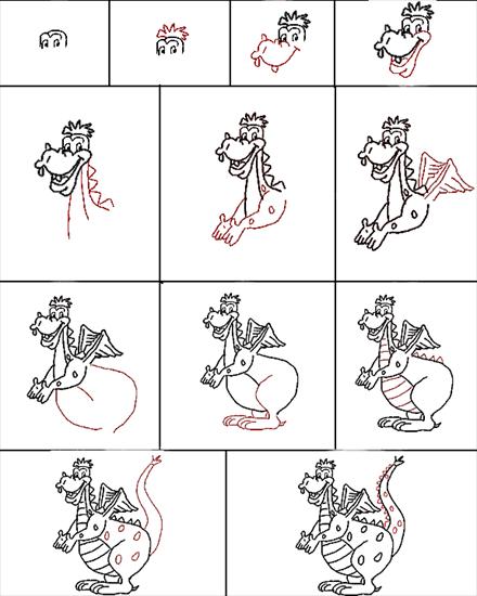 Jak narysować - nauka rysowania smok.gif