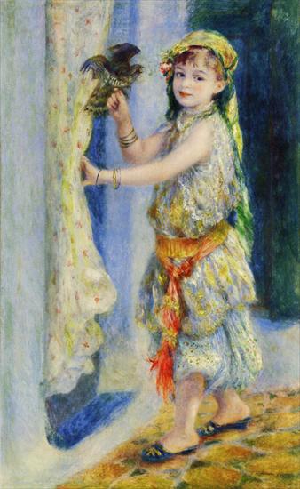 Obrazy - August Renoir_Child with a Bird Mademoiselle Fleury in Algerian Costume.jpg