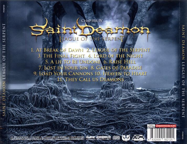 CD BACK COVER - CD BACK COVER - SAINT DEAMON - League Of The Serpent.bmp