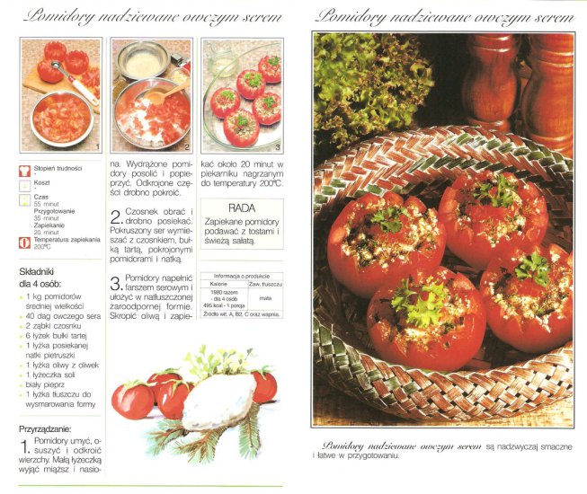 Dania główne z warzyw - Pomidory nadziewane owczym serem.jpg