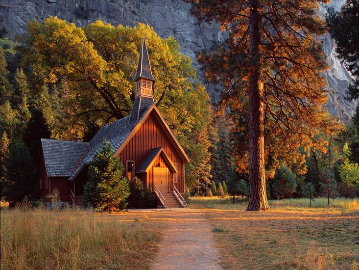 bajkowe - Yosemite Chapel, Yosemite National Park, California.jpg