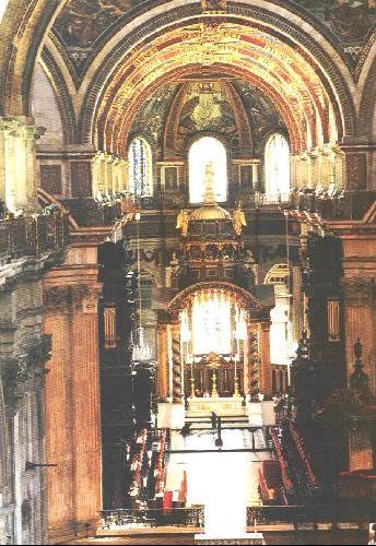 Barok i Rokoko - Christopher Wren - katedra św. Pawła w Londynie  - wnętrze 5.jpg