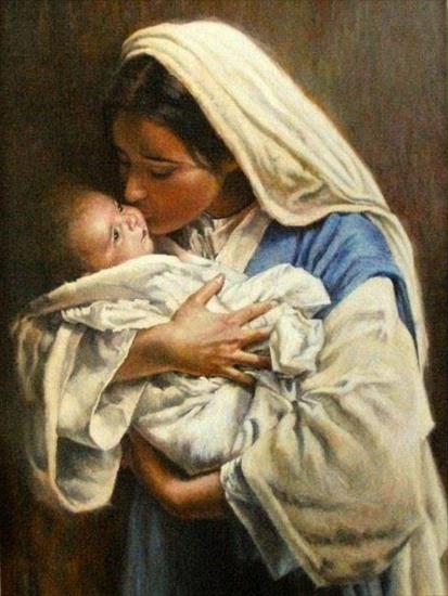 Boże Narodzenie - Niepokalana, Bogarodzica Maryja z maleńkim Jezusem.jpg