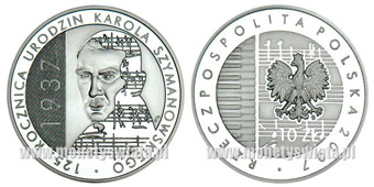 MONETY Srebrne - 125 rocznica urodzin Karola Szymanowskiego 2007.jpg