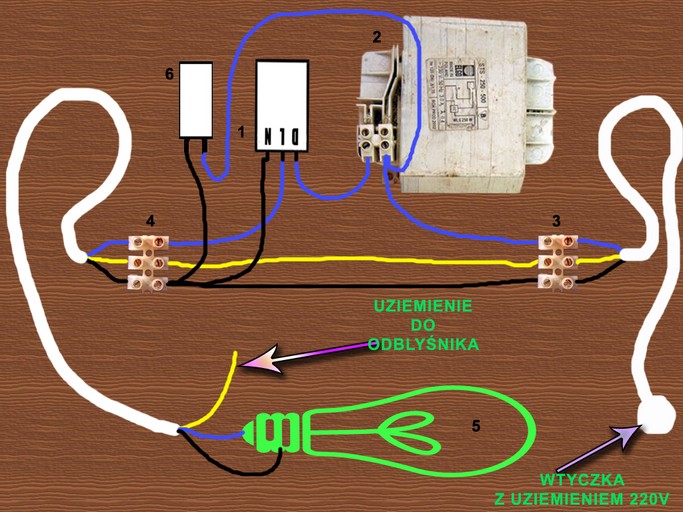 Elektryka - LAMPA SODOWA z kondensatorem ZASILANIE.jpg