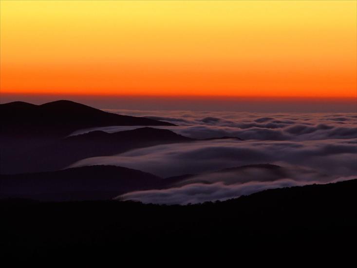 397 ujęć Natury HQ - Foggy Sunset Over Clingmans Dome, Great Smoky Mountains.jpg