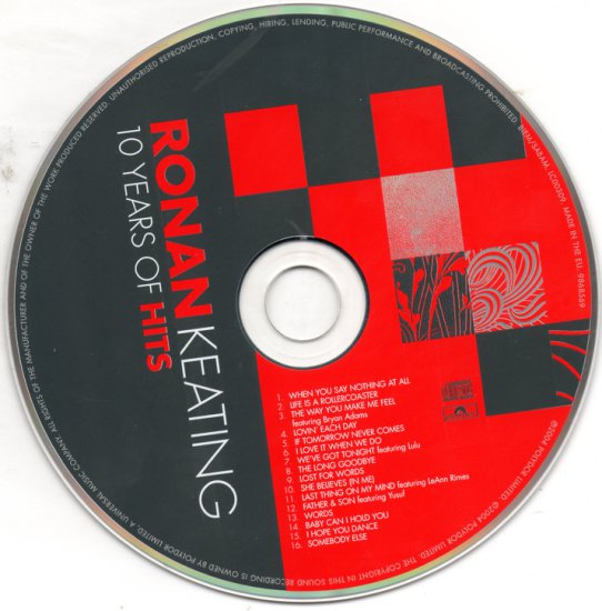 Ronan Keating - 10 Years Of Hits 2004 - Płyta.jpg