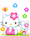 Gify - Hello Kitty biały królik.gif
