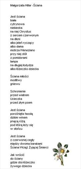 Hillar Małgorzata-Świat poezji - Małgorzata Hillar - Ściana.JPG
