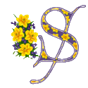 Alfabety z Bukietem kwiatów - 020 - S.gif