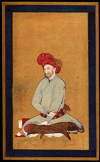 Perskie Miniatury XII-XVII - 1632  Reza Abbasi  Page dAlbum,Le Medecin et poete Hasan Chafai  Ispahan.jpg